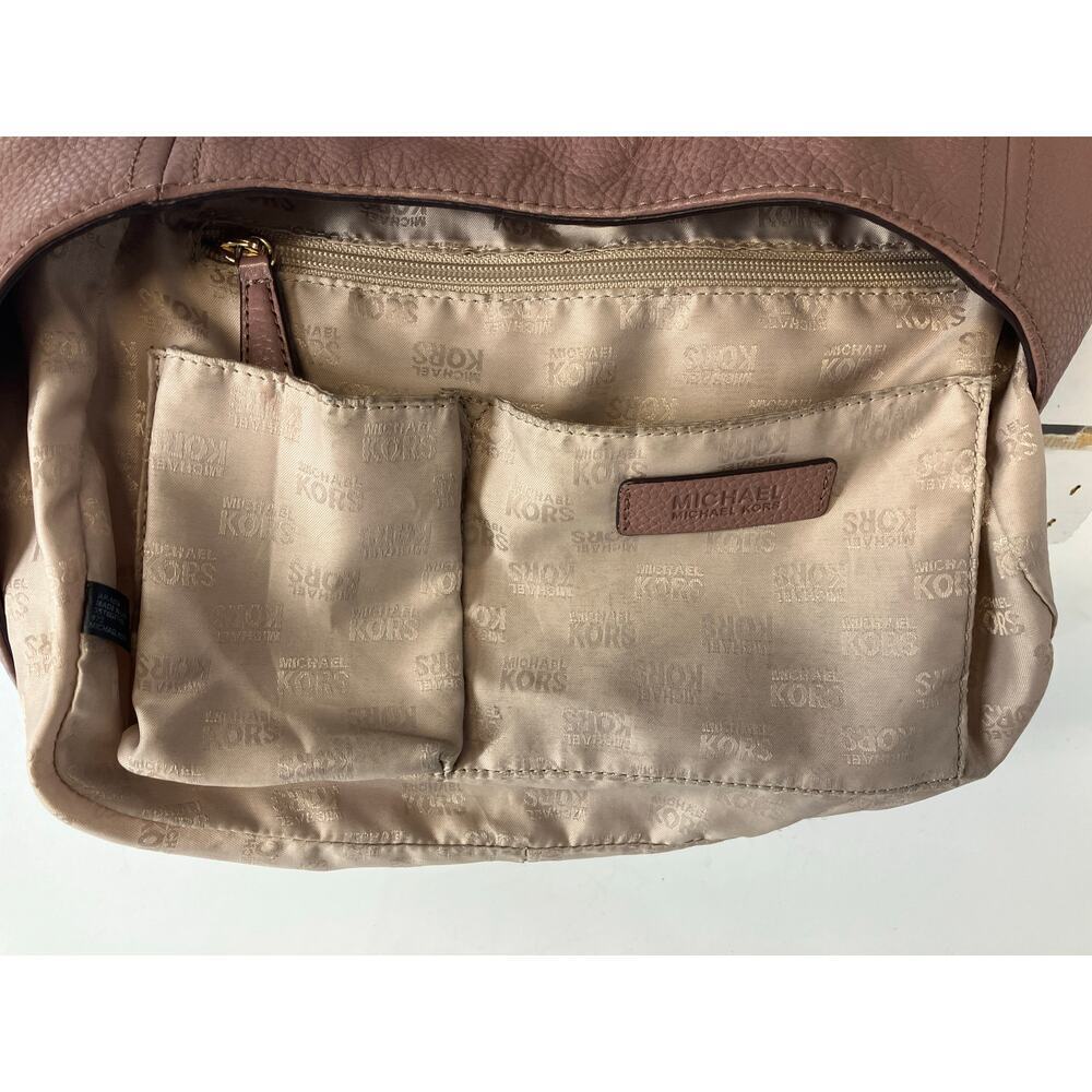 Michael Kors, large mauve leather shoulder bag - Picture 13 of 16